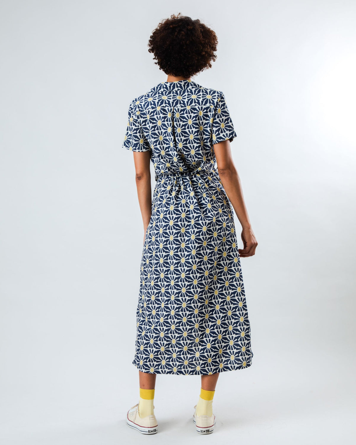 Robe en coton biologique | bleu "Marisol long dress navy - navy"