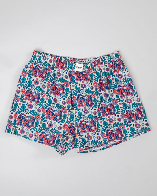 Boxer en coton biologique | beige "asis percales tigris boxer"