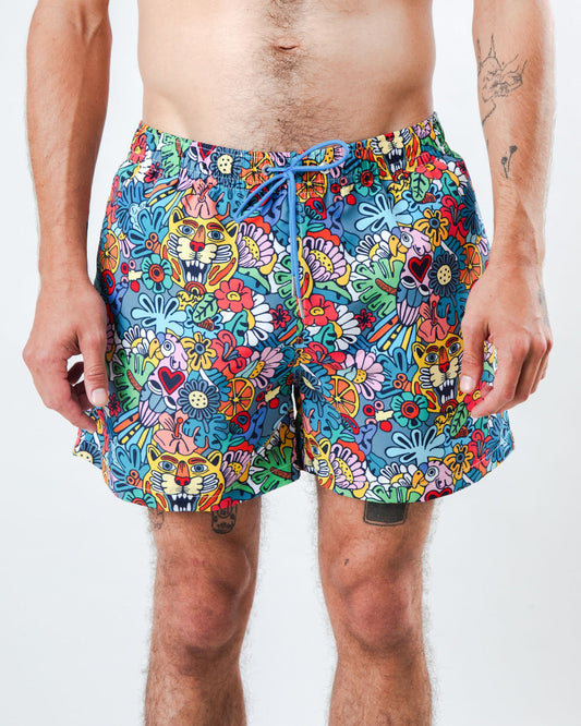 Maillot de bain en polyester recyclé | multicolore "Asis percales tutti frutti swimwear - multicolor"