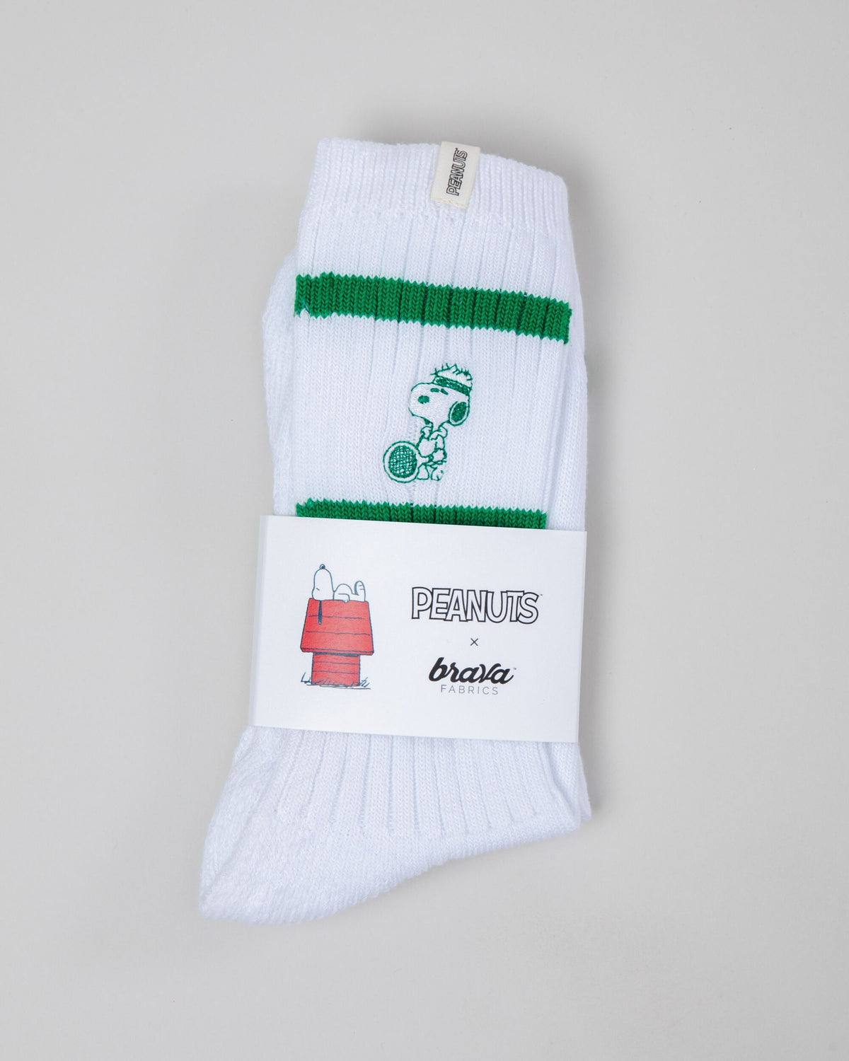 Chaussettes en coton biologique | blanc "Peanuts tennis snoopy socks white - white"