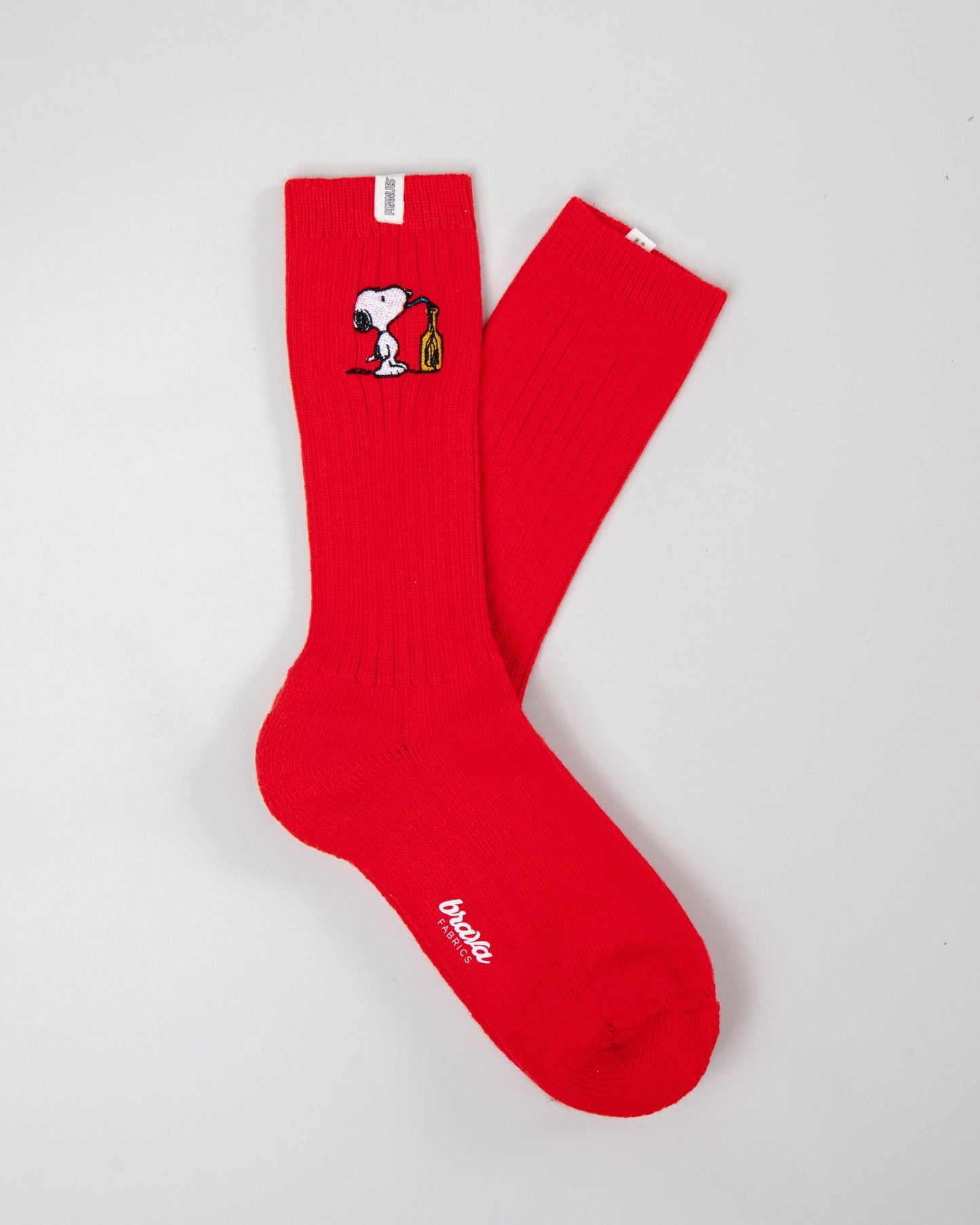 Chaussettes en coton bio | rouge "Peanuts tropical socks red"