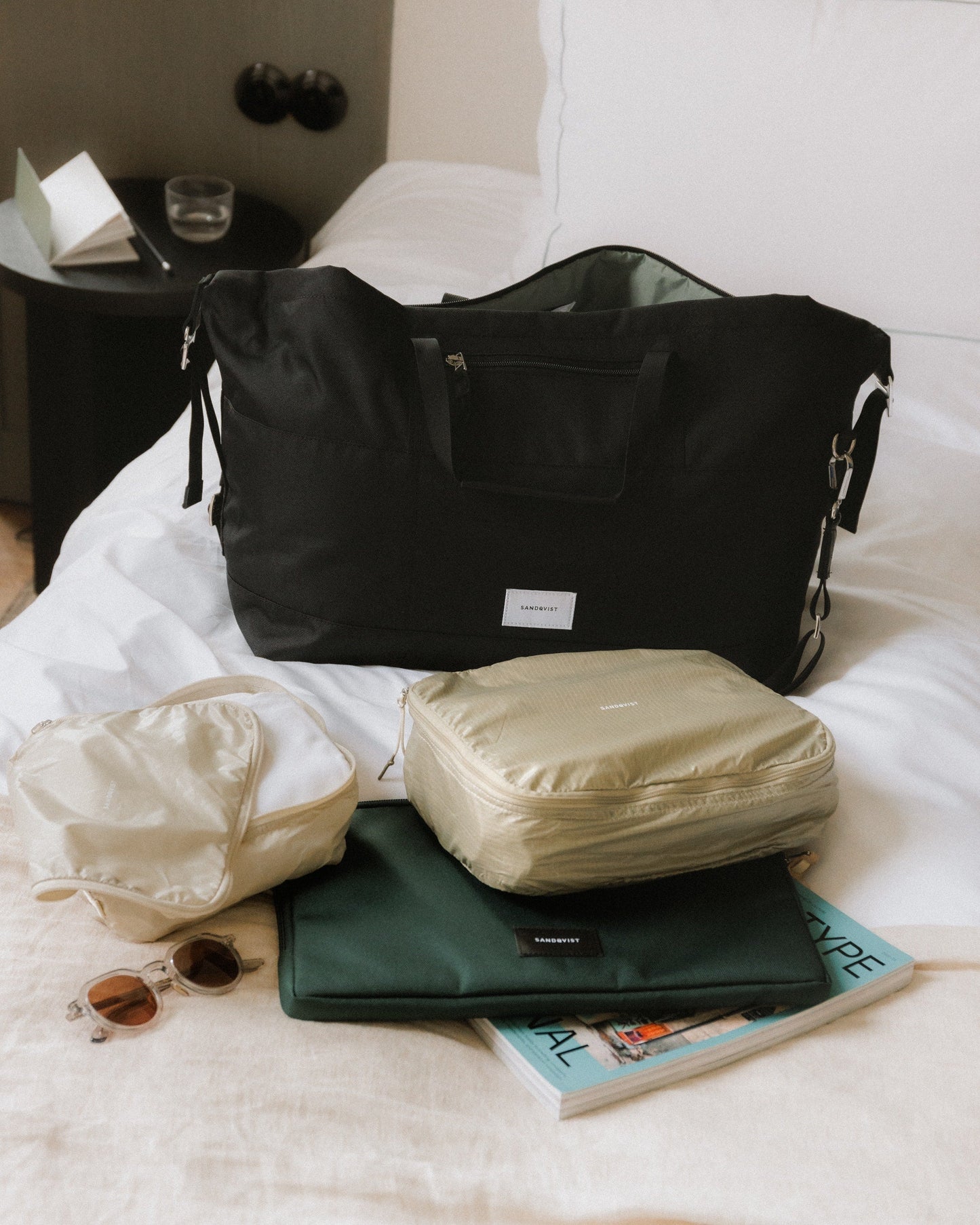 Organisateur bagage 3L en recyclé | Beige "pack cubes pale birch"