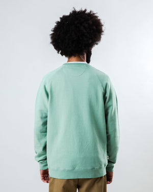 Sweat en coton bio | vert "asis percales tigris sweatshirt green"