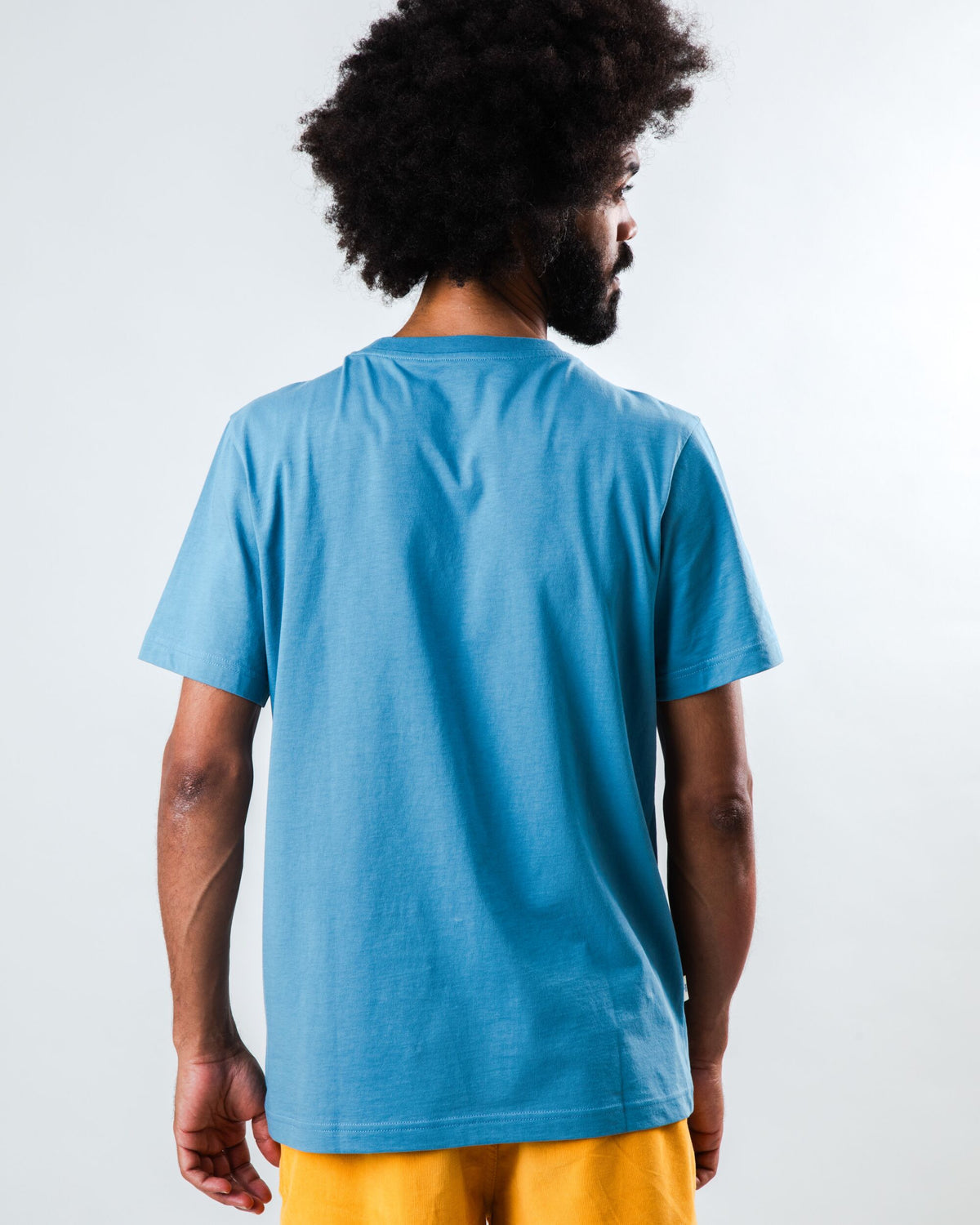 T-shirt en coton bio | bleu "Asis percales parrot regular t-shirt blue"