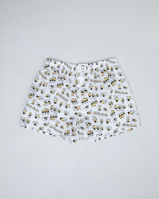 Caleçon en coton biologique | beige "minions coffee boxers ecru - ecru"