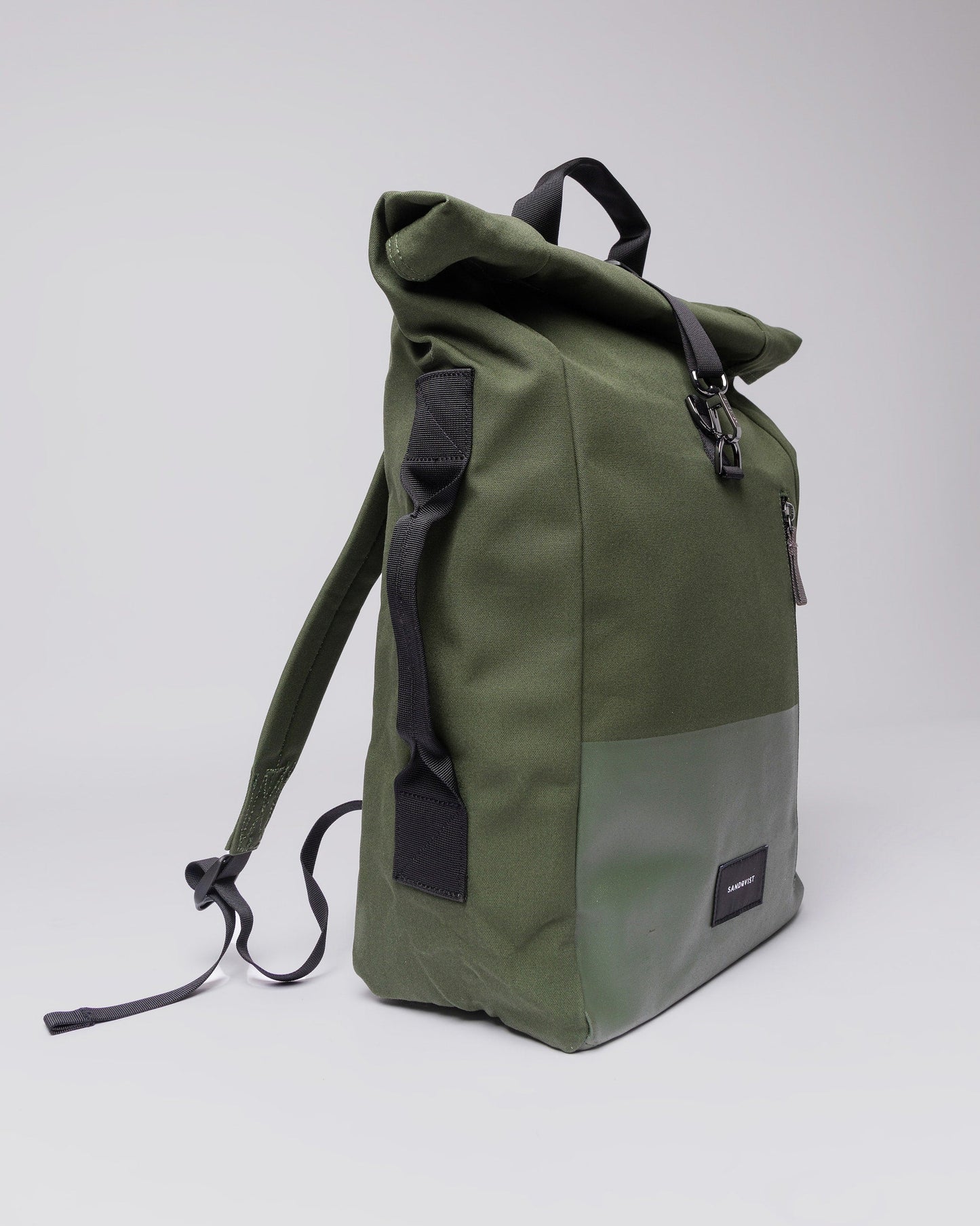 Sac à dos rolltop en matière recyclée | Vert "dante vegan dawn green"