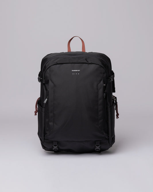 Sac à dos imperméable en recyclé | noir "ridge hike black"