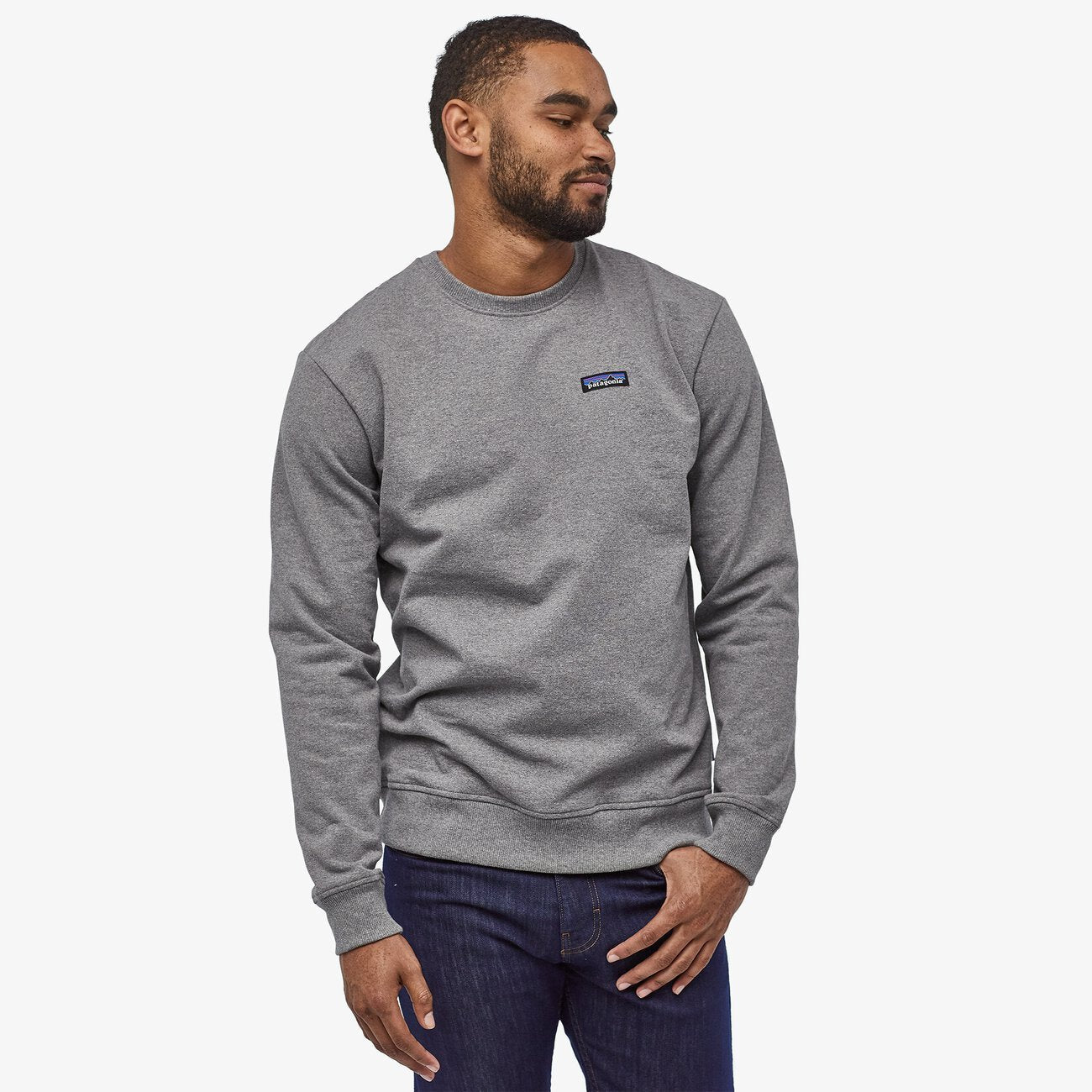Sweatshirt gris en coton et polyester recyclé