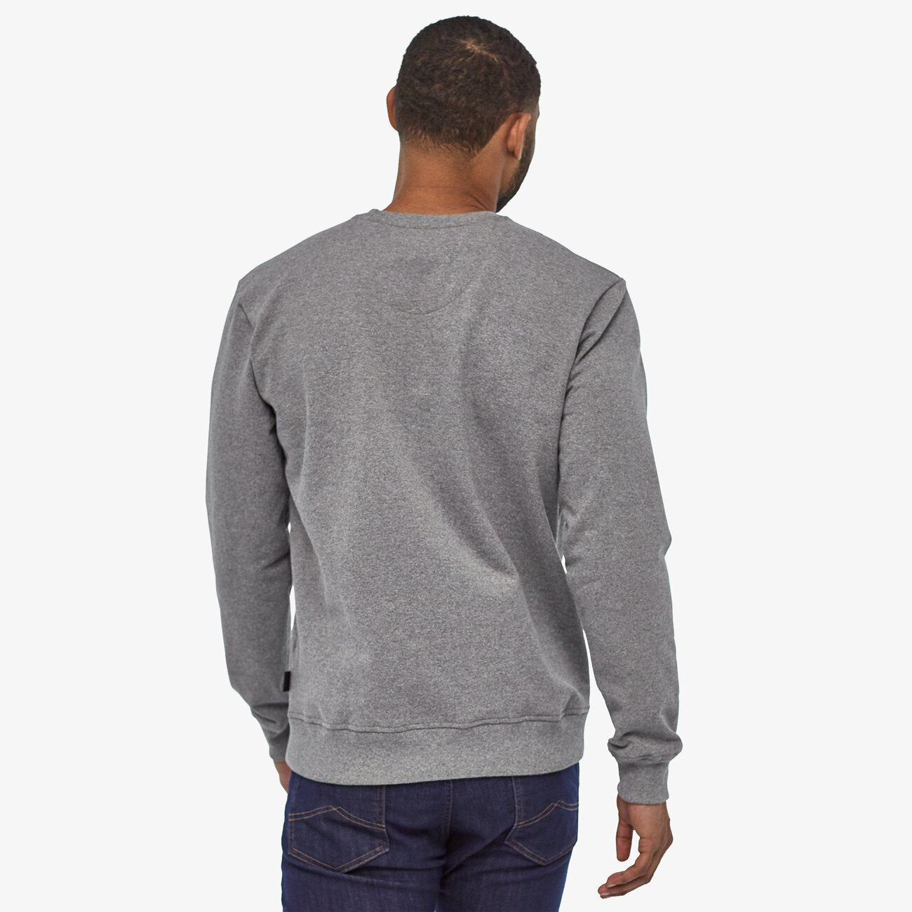 Sweatshirt gris en coton et polyester recyclé