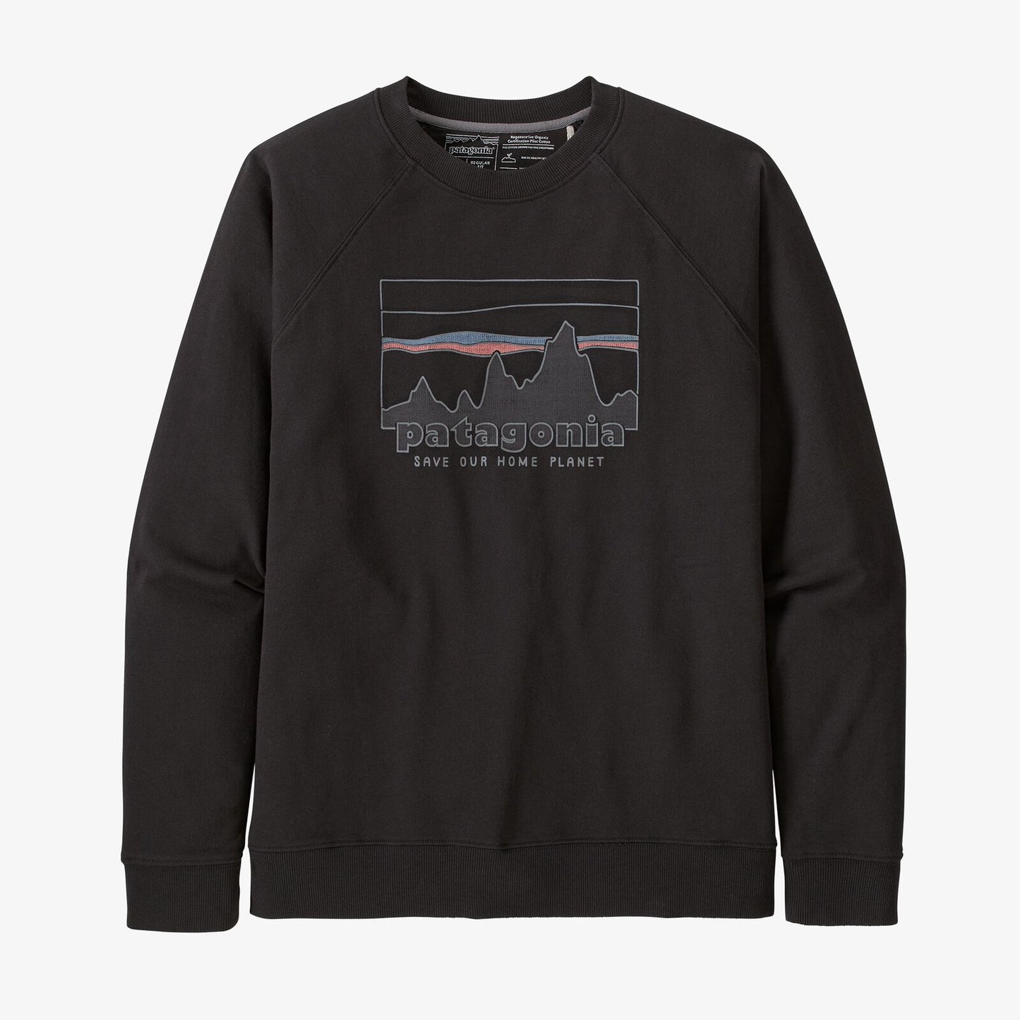Sweat noir en coton bio - Men's '73 Skyline Organic Crew Sweatshirt Black