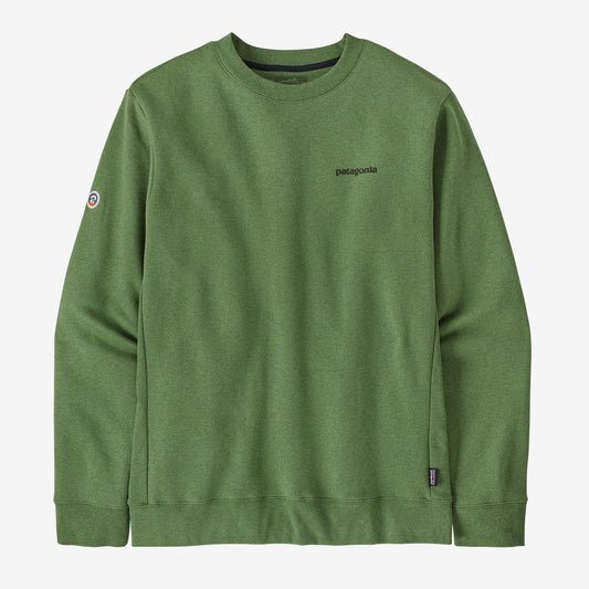 Sweat en matières recyclées | Vert "fitz roy icon uprisal crew terrain green"
