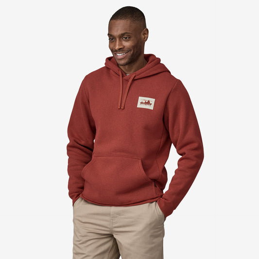 Sweat capuche en matières recyclées | rouille "hoodie 73 skyline uprisal hoody - burnished red"