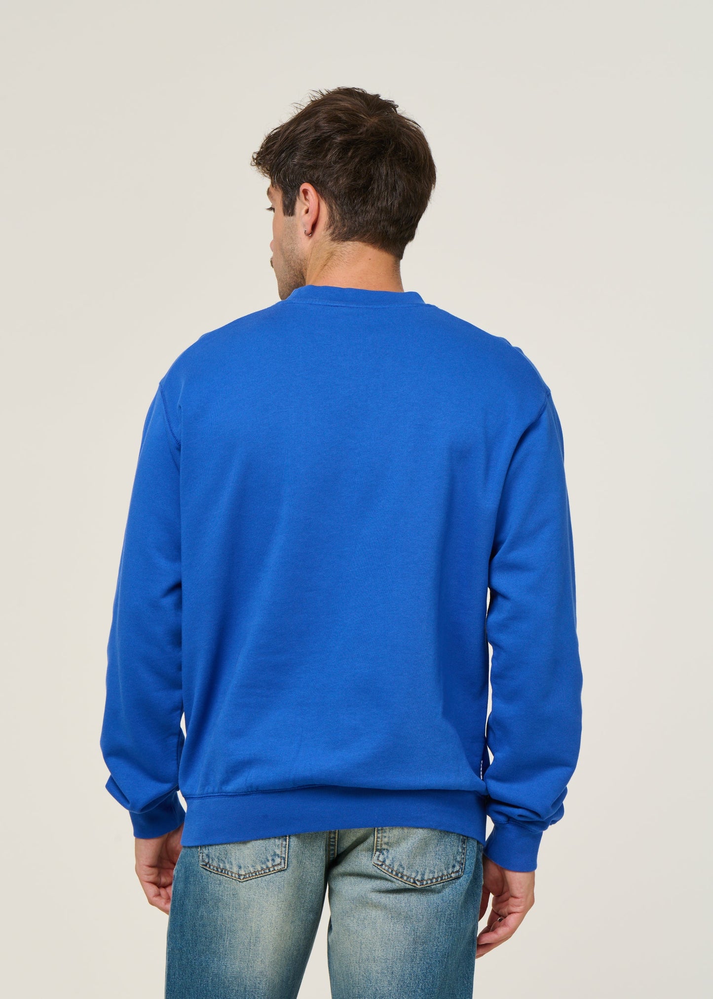 Pull en coton biologique | bleu "noodles label sweatshirt klein blue - klein blue"