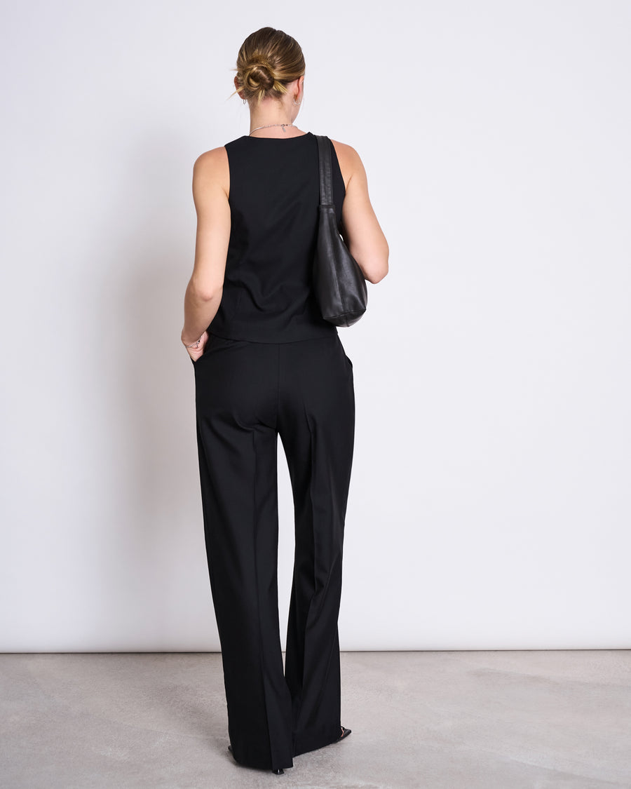Pantalon ample en ecovero | noir "coralie black"