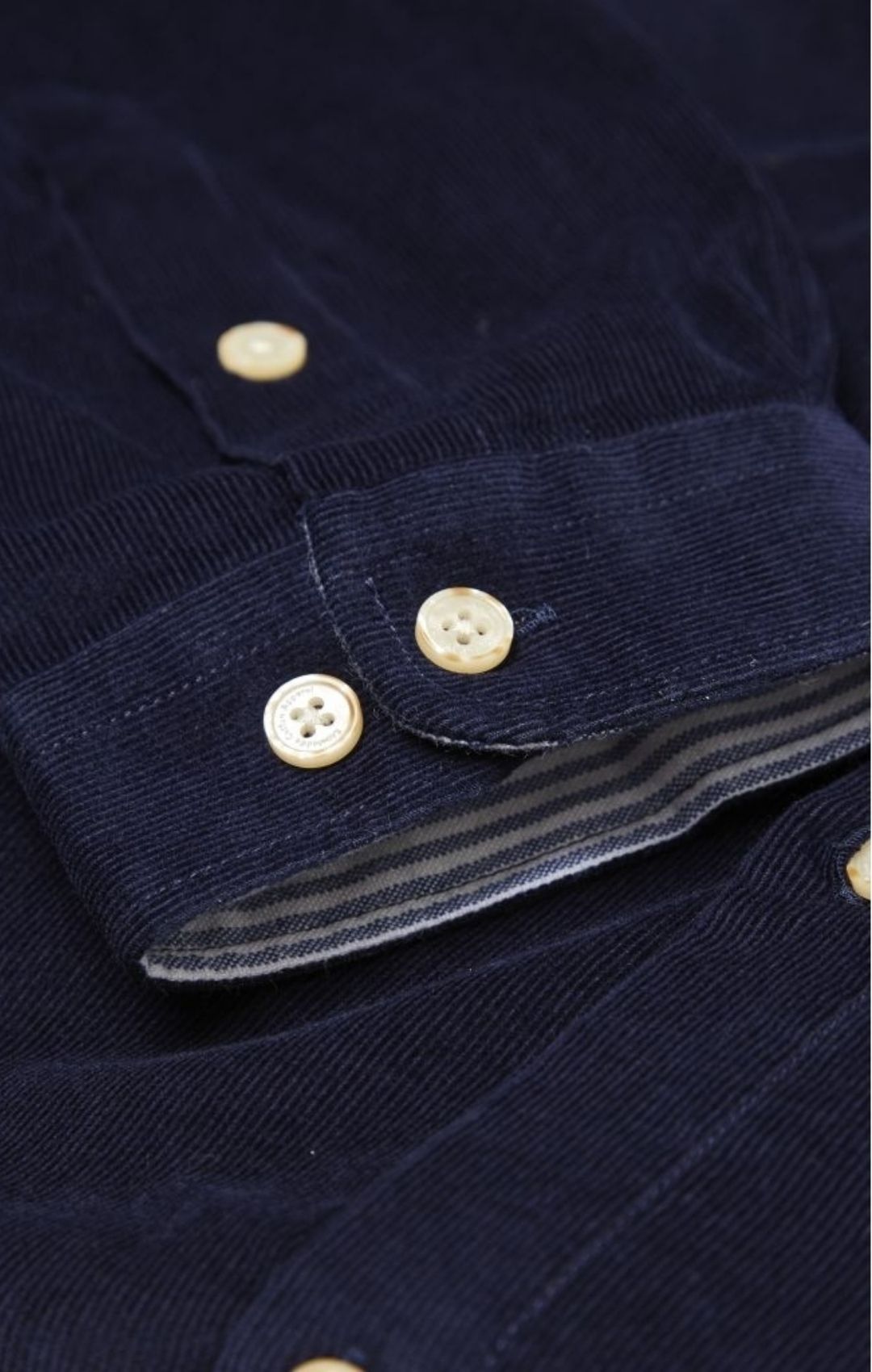 Chemise en velours côtelé bleu nuit  en coton bio - ELDER Total Eclipse
