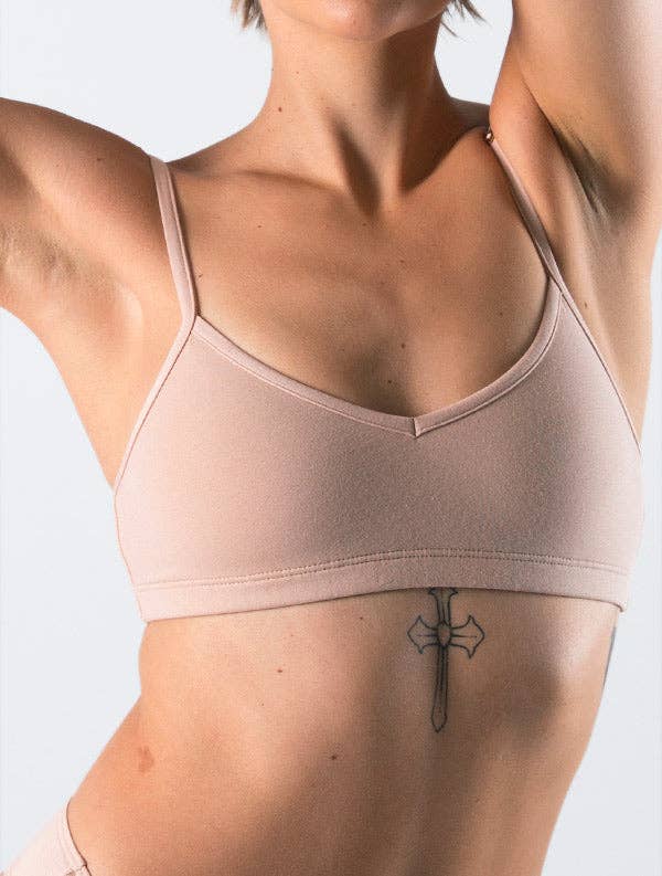 Brassière en coton bio | Nude "mina nude sable"