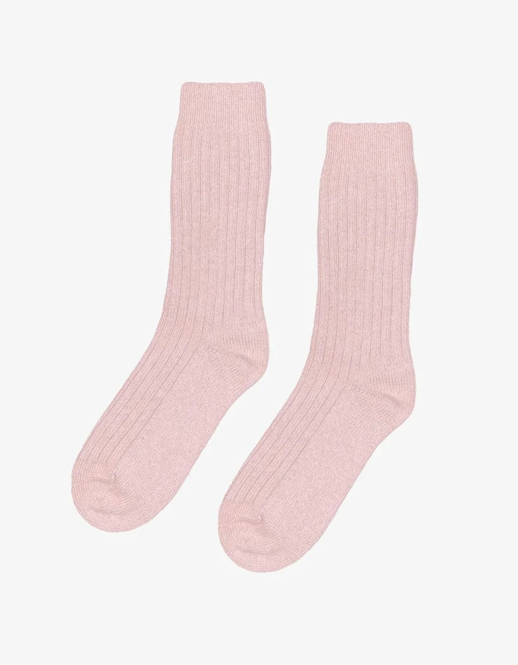Coffret cadeau bonnet/chaussettes en laine mérinos recyclée - faded pink - coffret n°11
