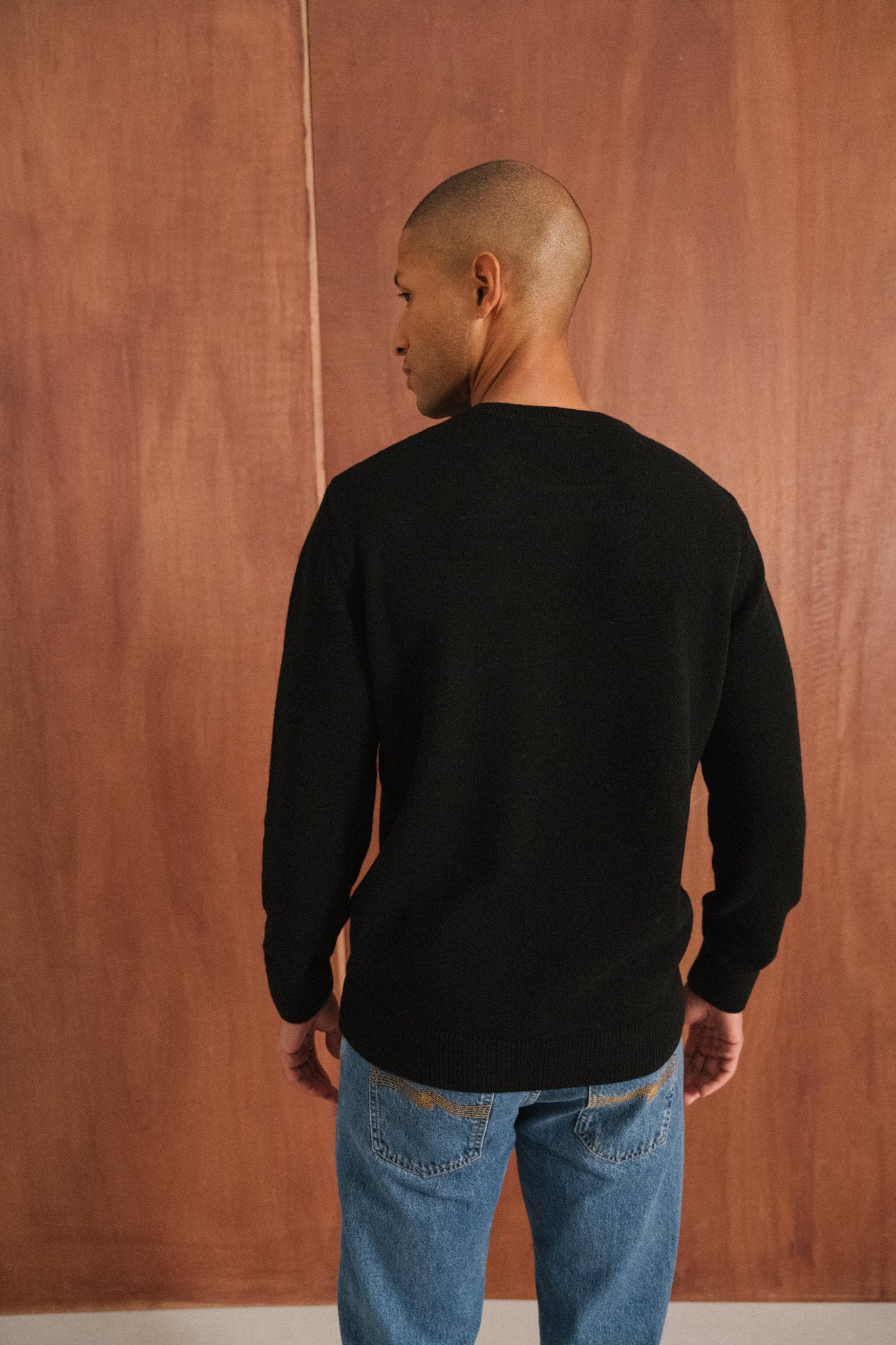 Pull en laine mérinos recyclée | noir