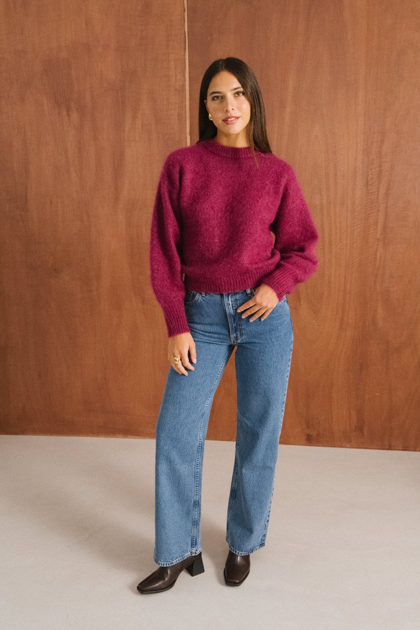 Pull en mohair certifié | framboise "Séréna"