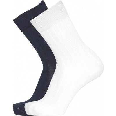Pack 2 paires de chaussettes blanc et noir en coton bio - timber
