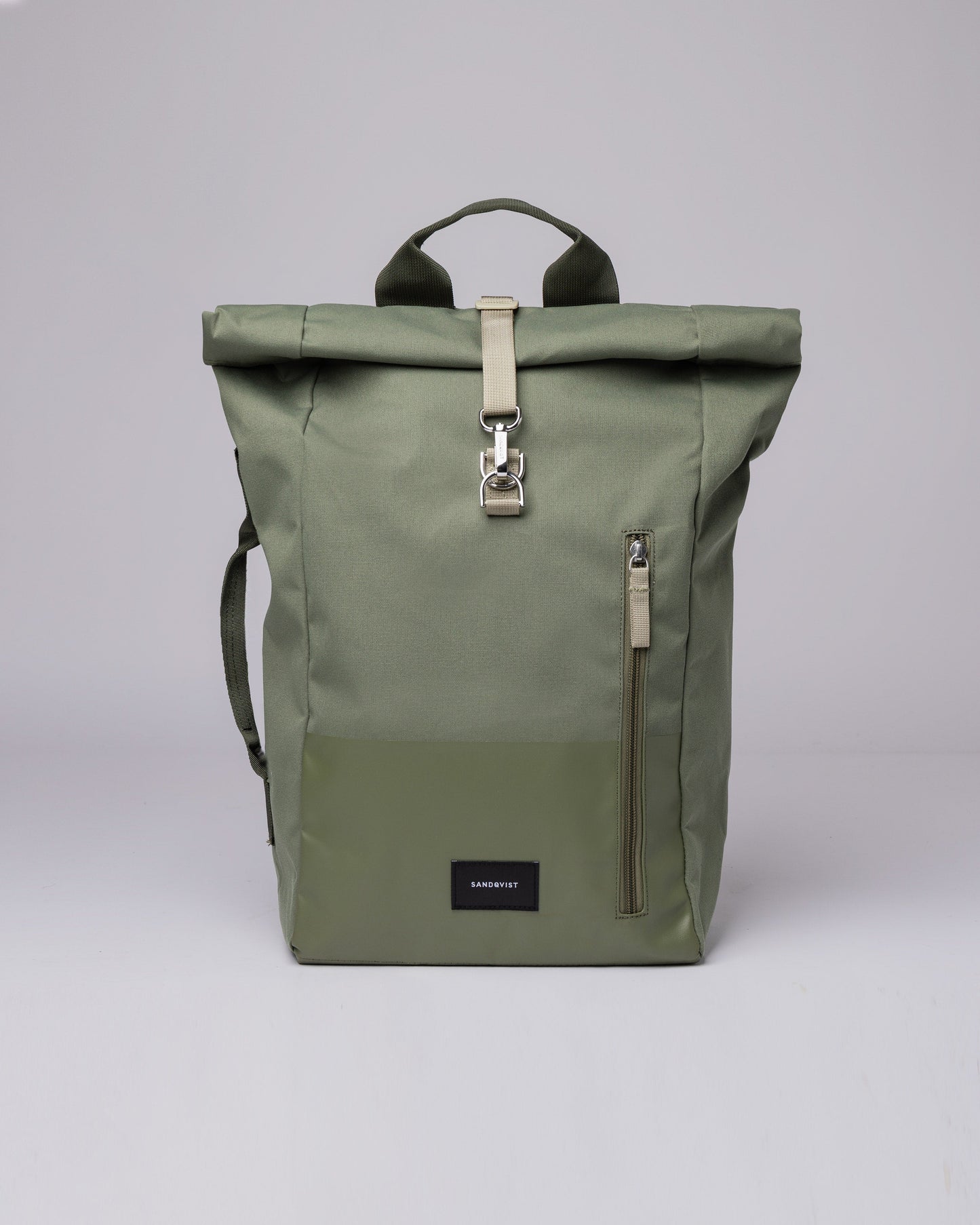 Sac à dos rolltop en matière recyclée | Vert "dante vegan clover green"