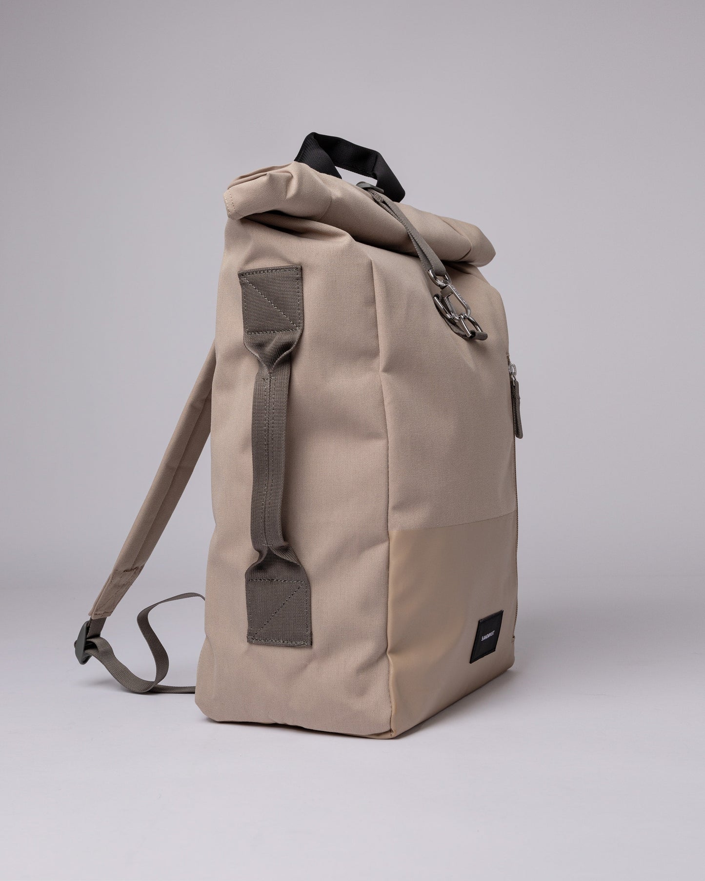 Sac à dos rolltop en matière recyclée | Beige "dante vegan dune"