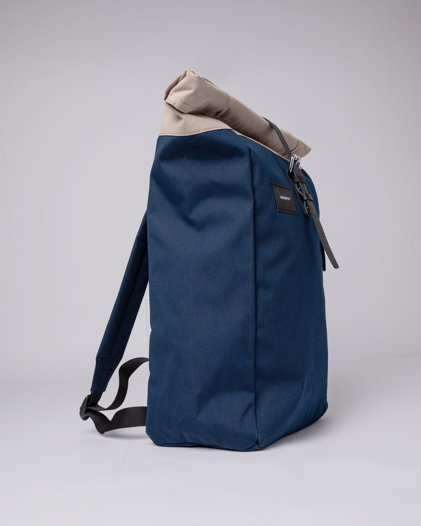 Sac à dos rolltop en recyclé | Marine et beige "dante multi navy"