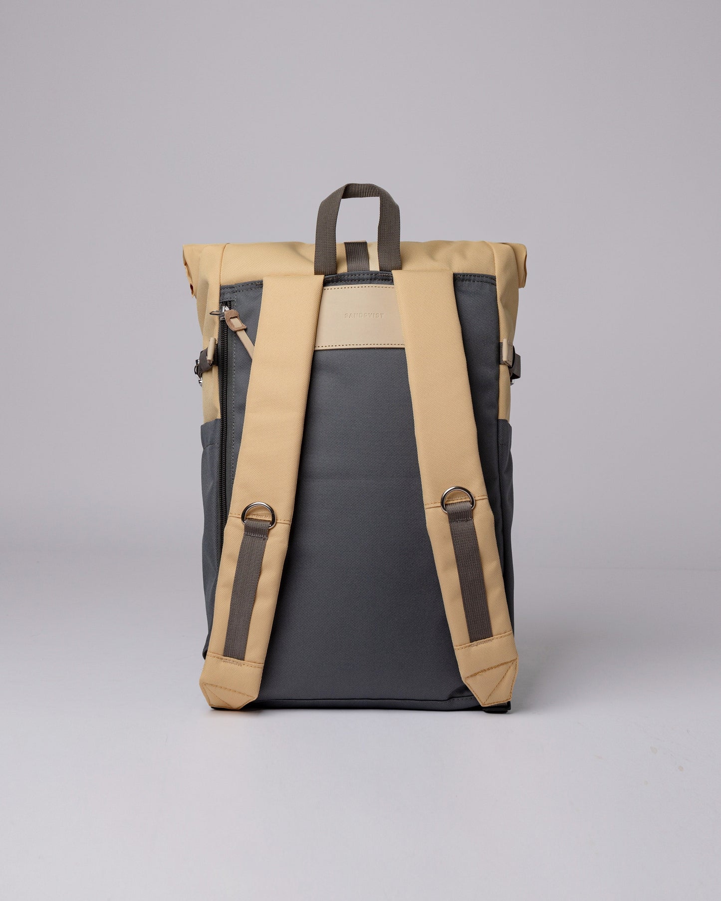 Sac à dos rolltop en matière recyclée | Gris et jaune "ilon multi wheat"