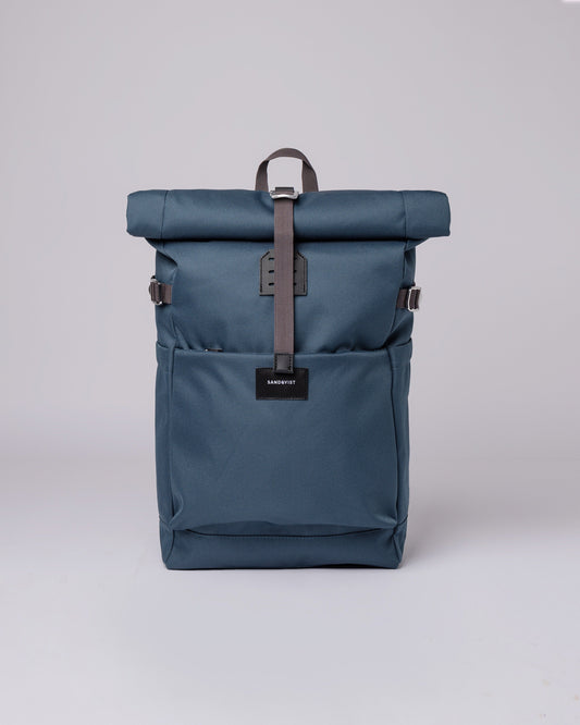 Sac à dos rolltop en matière recyclée | Bleu "ilon steel blue"