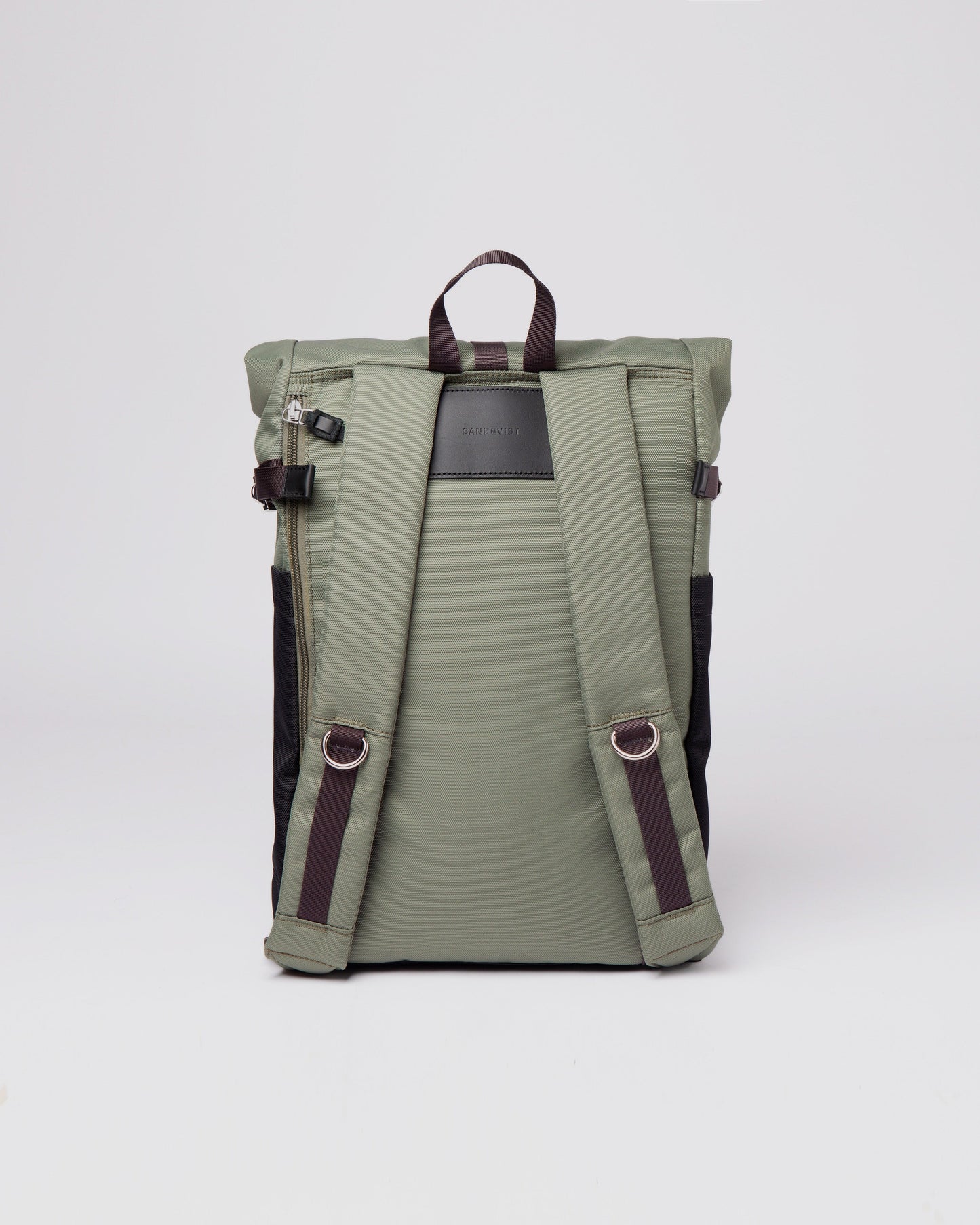 Sac à dos rolltop en matière recyclée | Noir et vert "ilon multi clover green"