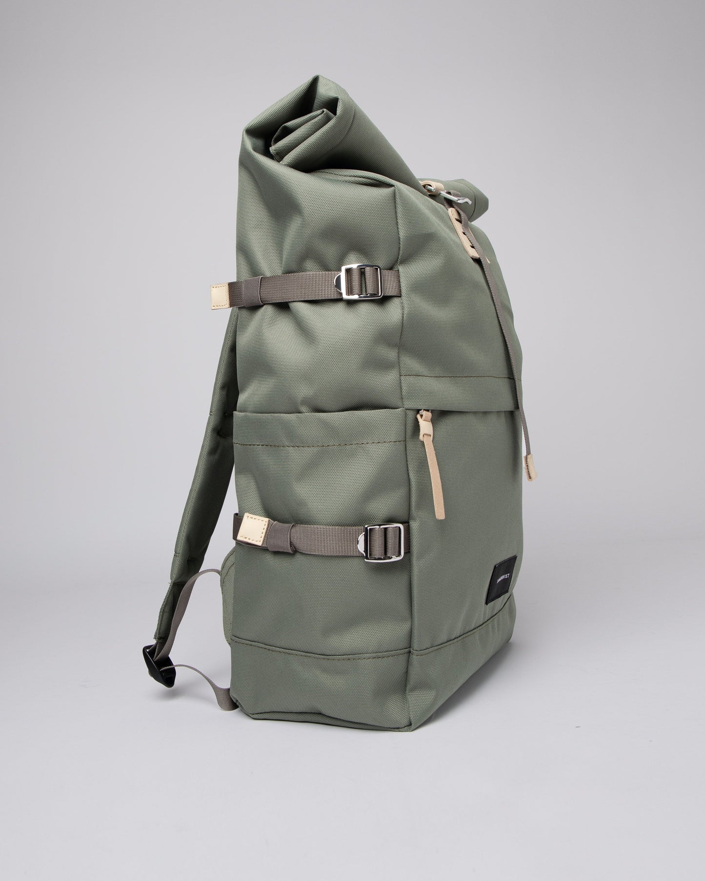 Sac à dos rolltop en matière recyclée | Vert "bernt clover green"