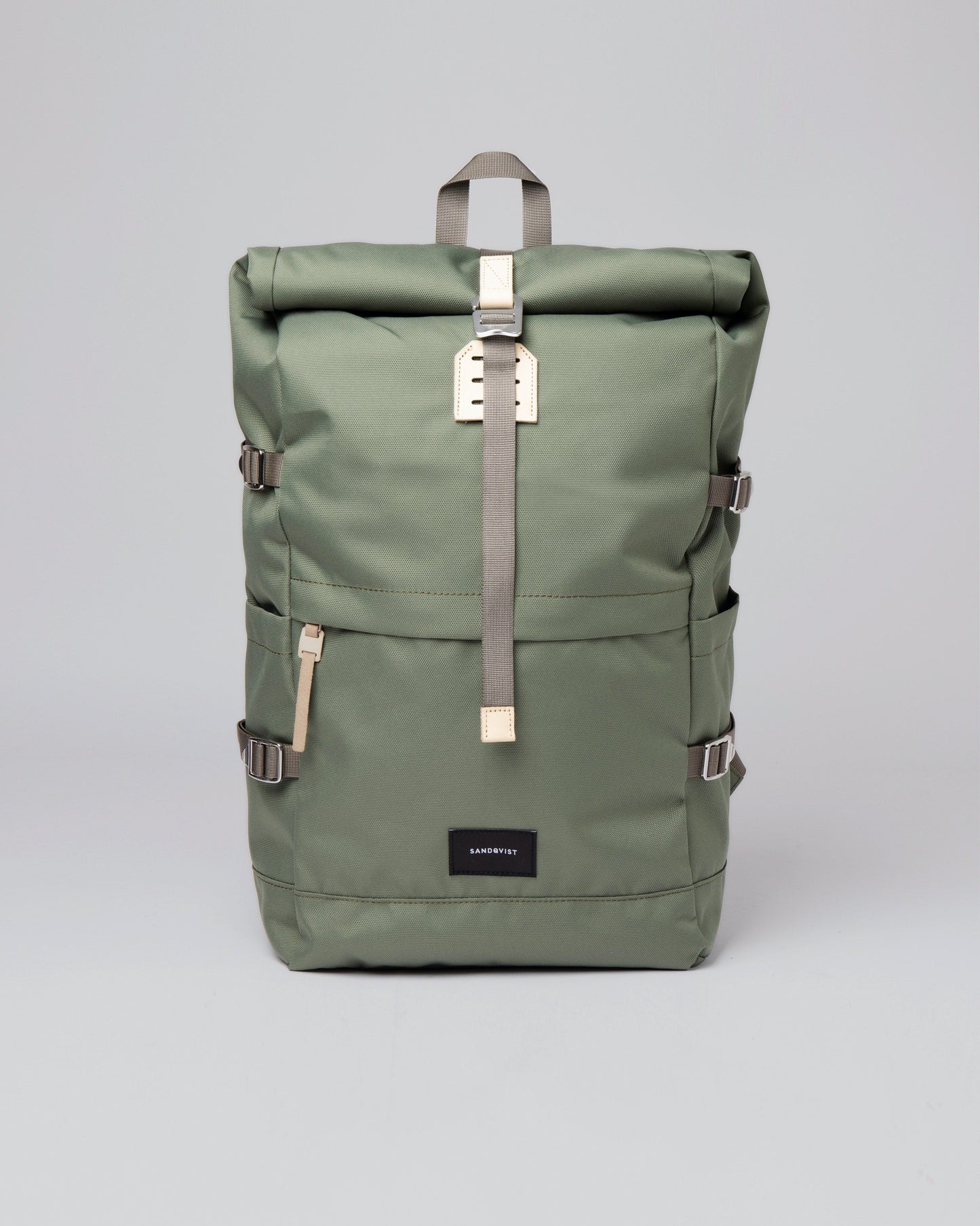 Sac à dos rolltop en matière recyclée | Vert "bernt clover green"