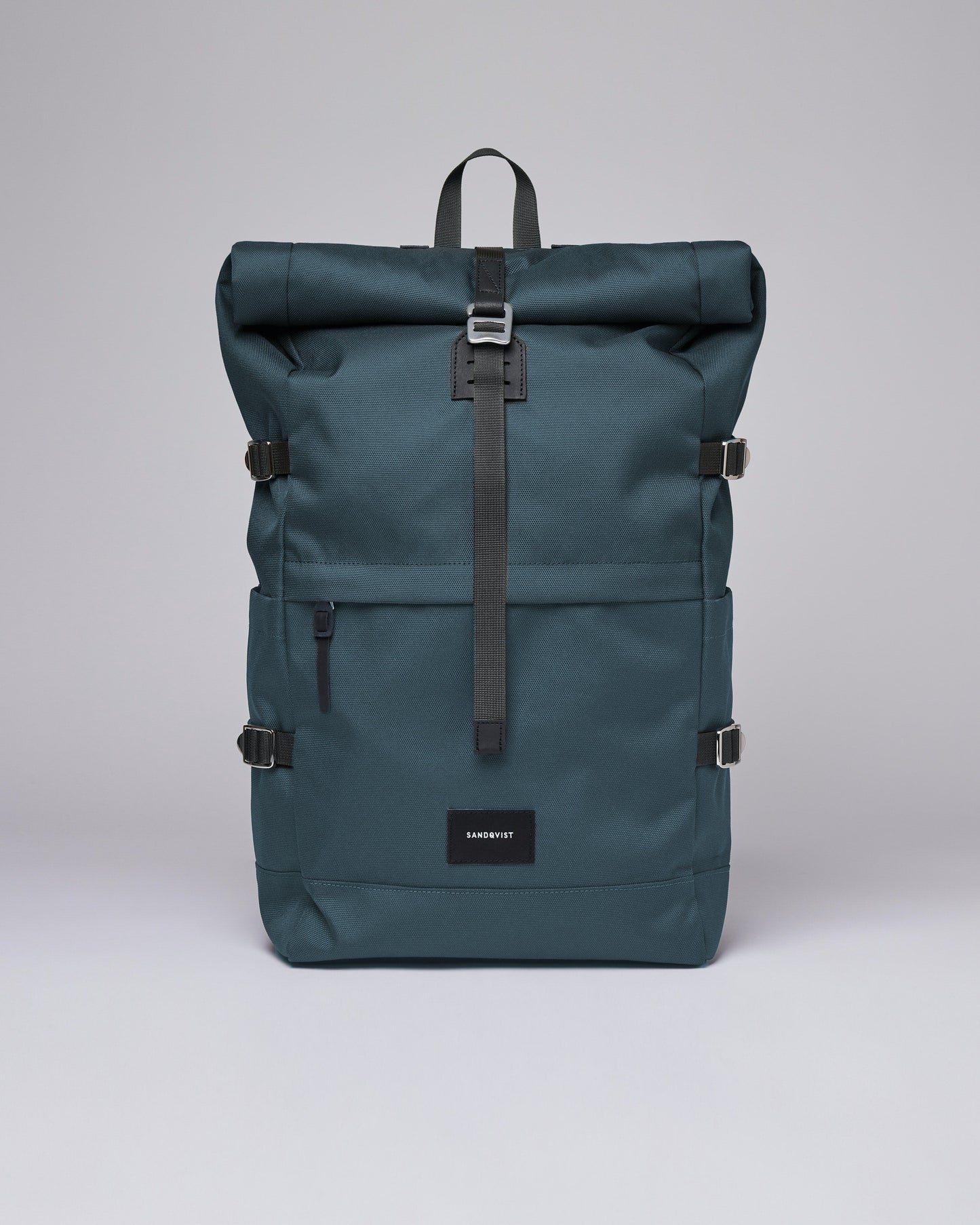 Sac à dos rolltop en matière recyclée | Bleu "bernt steel blue"
