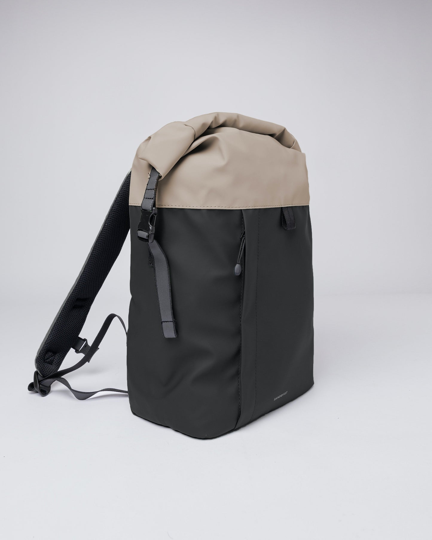 Sac à dos imperméable en matière recyclée | Noir et beige "konrad multi beige"