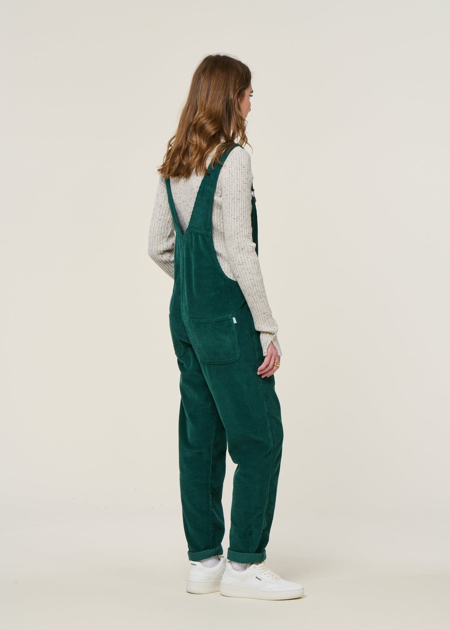 Salopette velours en coton bio | vert "corduroy overall dark green"