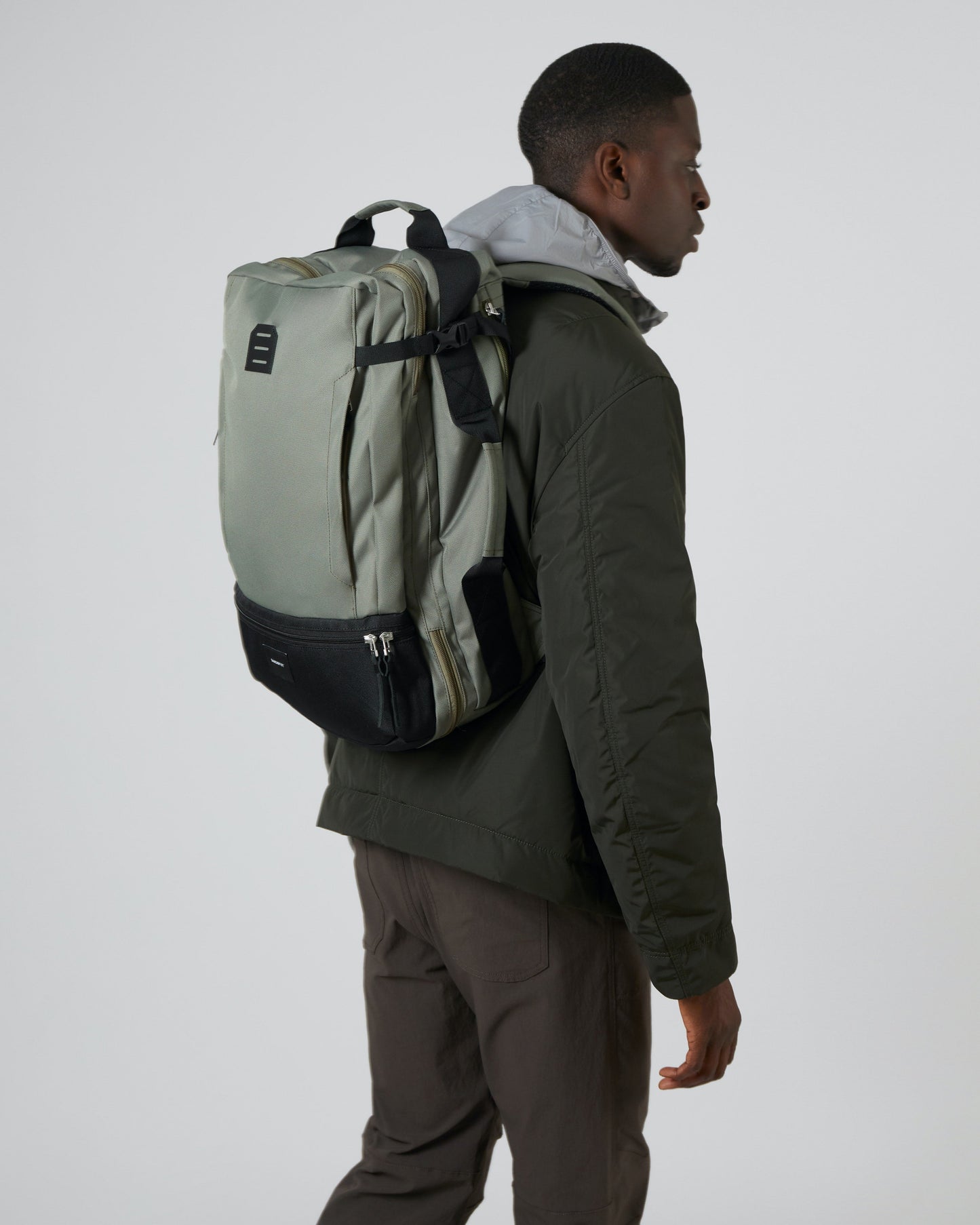 Sac à dos zippé en recyclé | vert "otis multi clover green"