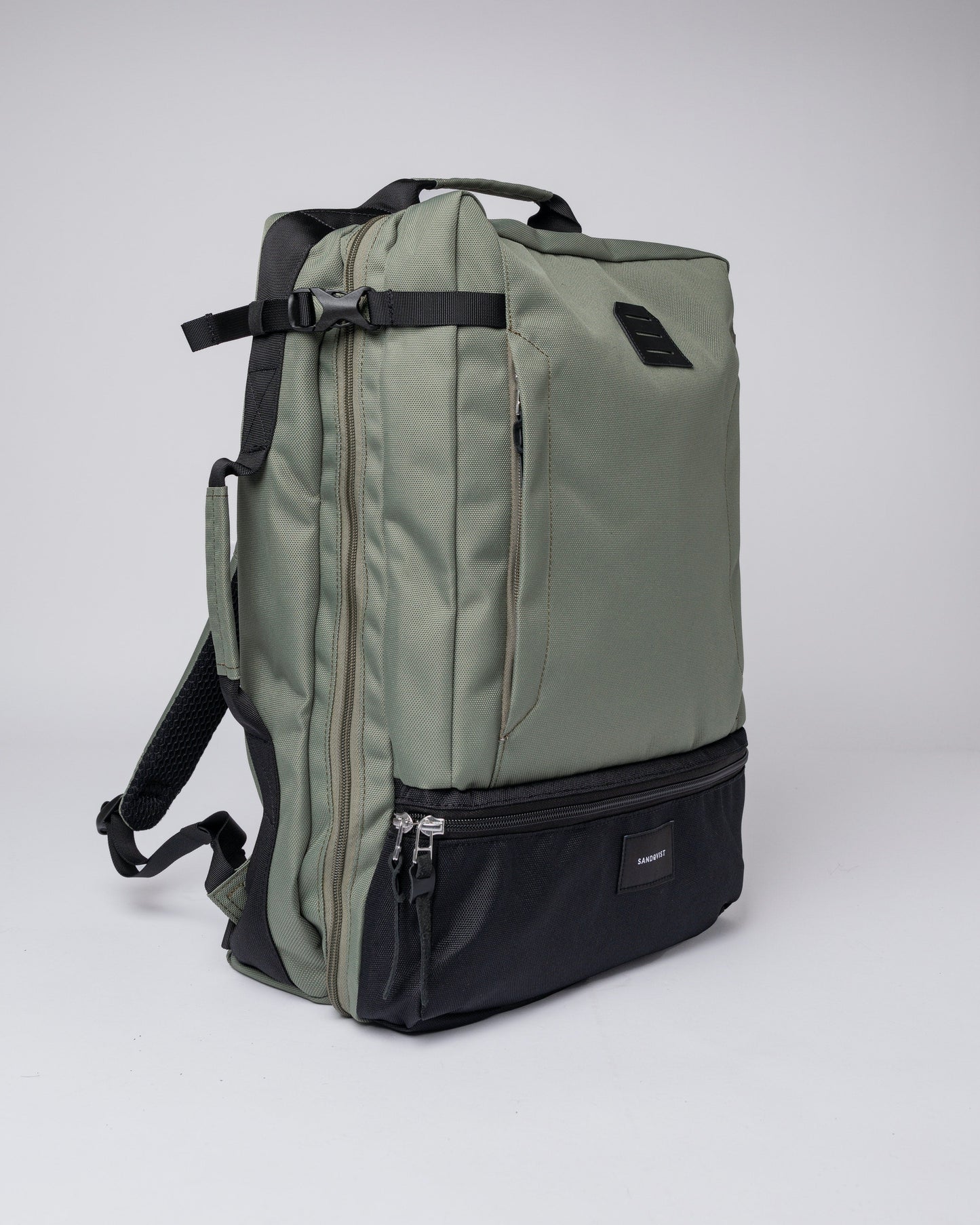 Sac à dos zippé en recyclé | vert "otis multi clover green"