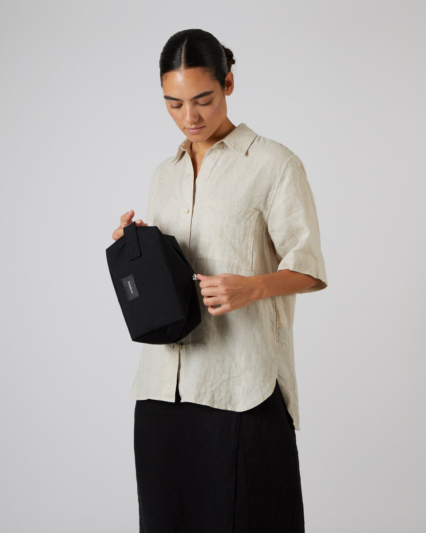 Trousse de toilette en recyclé | noir "justin black"