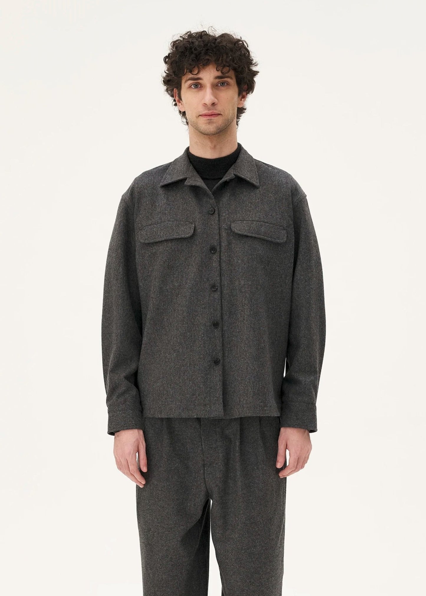 Surchemise en coton bio | gris "mars - slate"