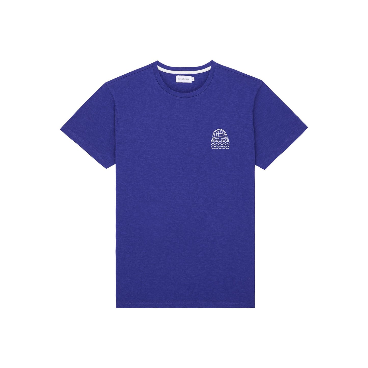 T-shirt brodé en coton bio | bleu "outremer mini to the sea tee"
