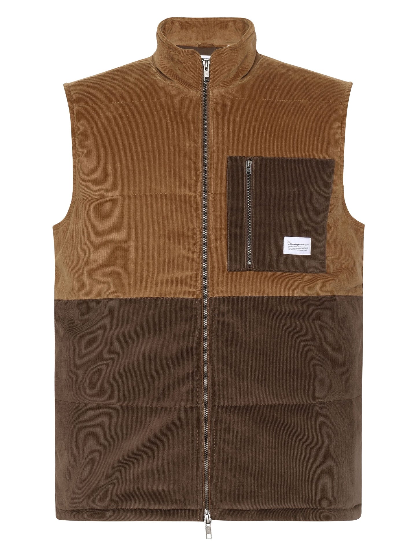 Veste en coton biologique | noir "14-wales corduroy colorblock vest wmn"