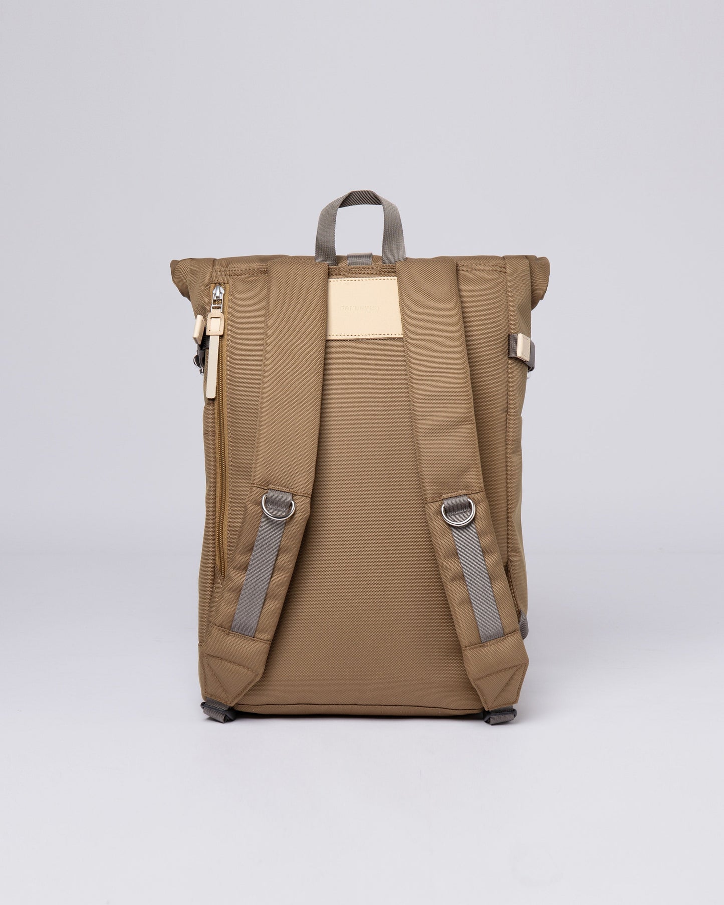 Sac à dos rolltop en matière recyclée | marron "ilon marsh yellow"