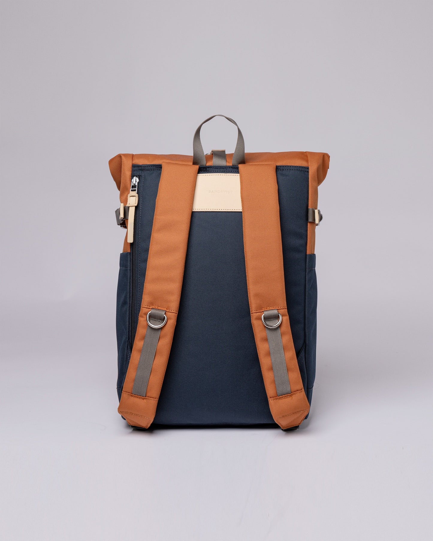 Sac à dos rolltop en matière recyclée | Bleu et orange "ilon multi fox red"