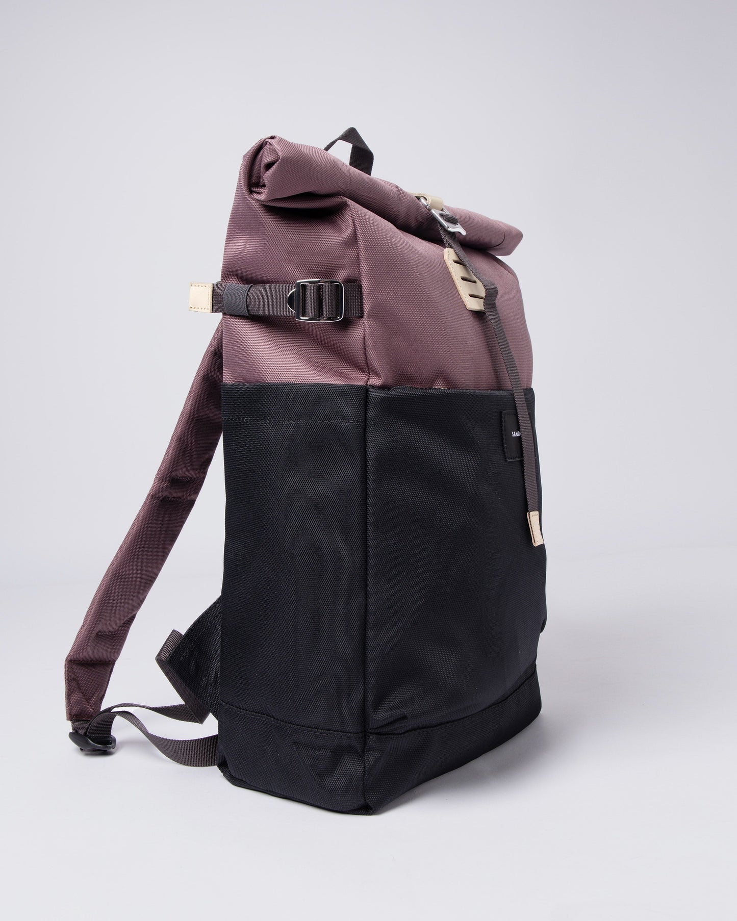 Sac à dos rolltop en matière recyclée | Noir et violet "ilon multi lilac dawn"