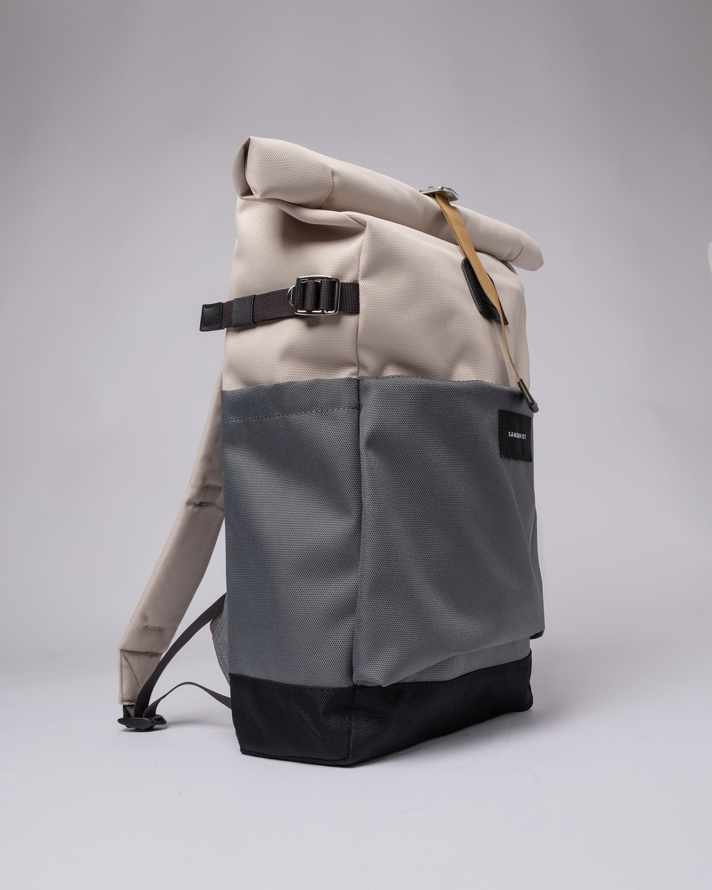 Sac à dos rolltop en matière recyclée | Gris et beige "ilon multi stone"