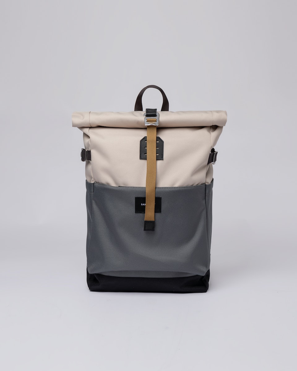 Sac à dos rolltop en matière recyclée | Gris et beige "ilon multi stone"