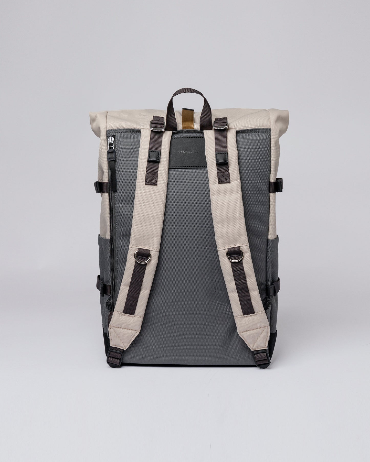 Sac à dos rolltop en matière recyclée | Gris et beige "bernt multi stone"