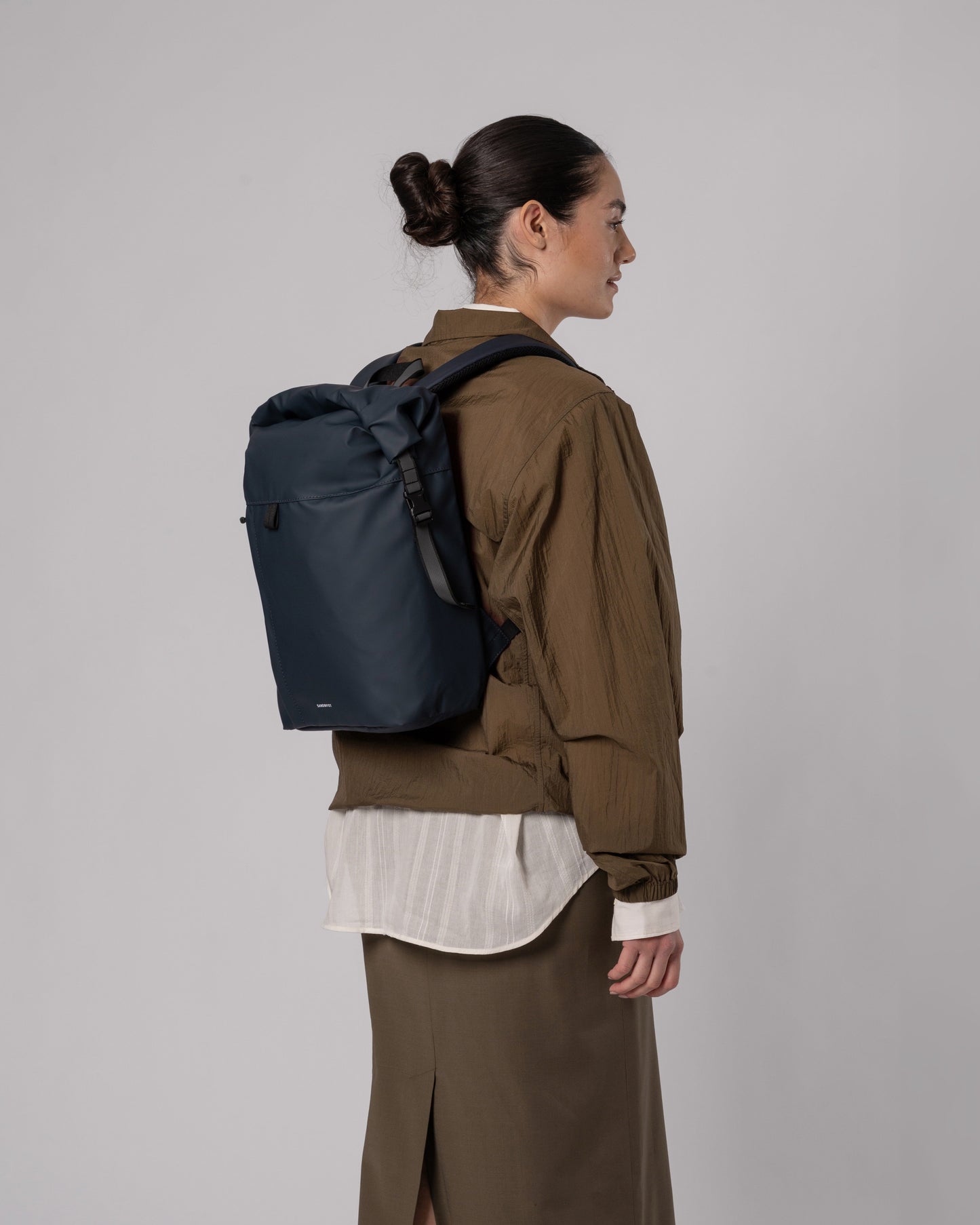 Sac à dos imperméable en matière recyclée | Marine "konrad navy"