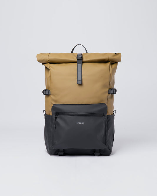 Sac à dos imperméable en matière recyclée | Gris et marron "ruben 2.0 multi marsh yellow"