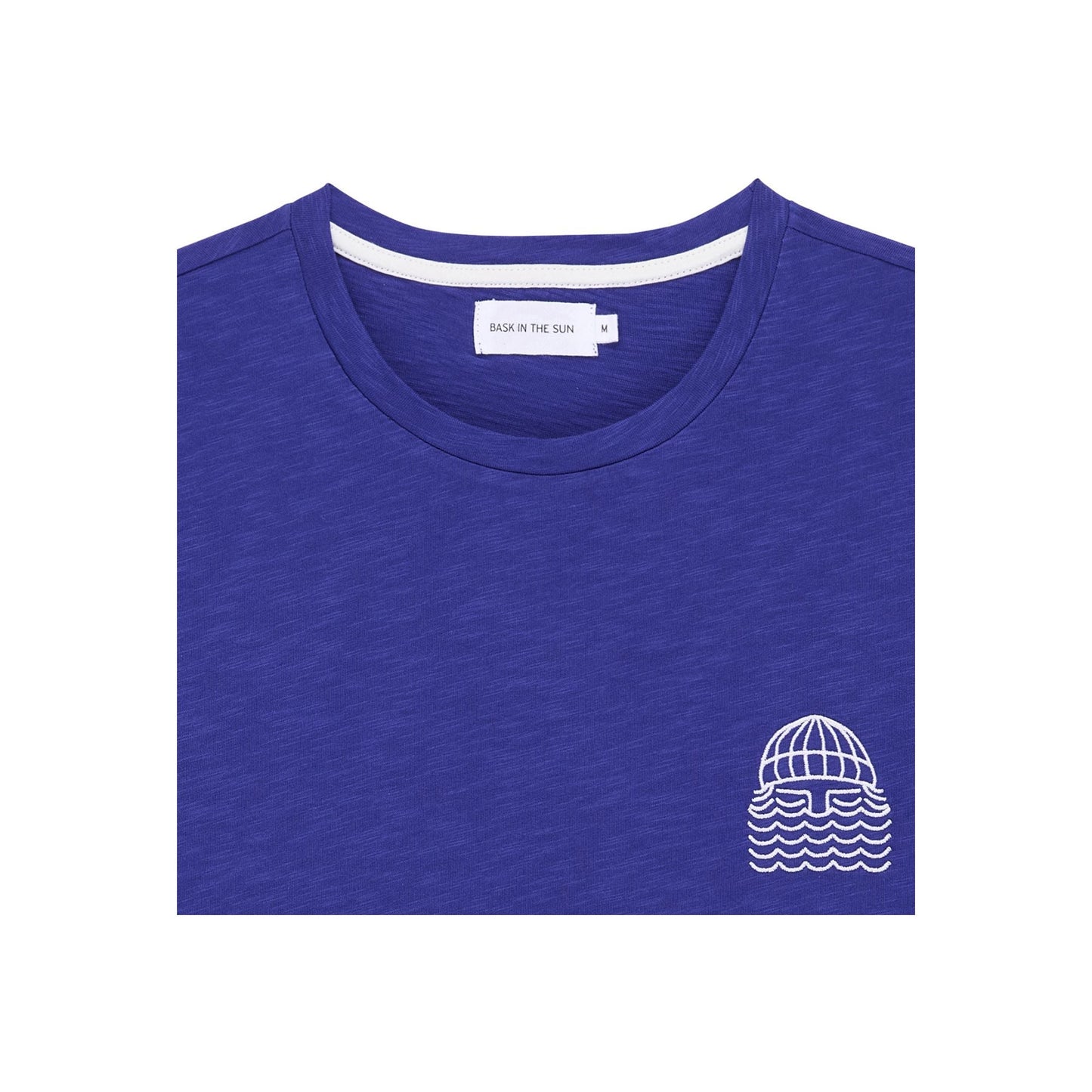 T-shirt brodé en coton bio | bleu "outremer mini to the sea tee"